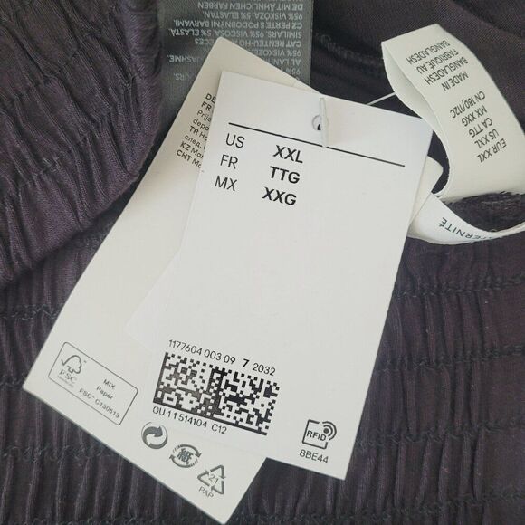 New H&M Mama Maternity Stretch Waist Pants in Black Size XXL NWT - Picture 2 of 8